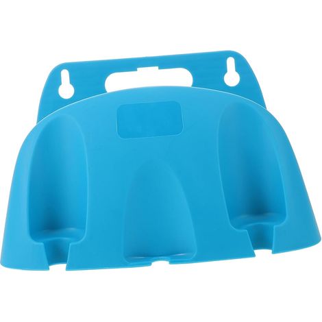 Support Mural Installation Facile pour Tuyau D'arrosage en Plastique Bleu, Étagère de Rangement Robuste pour Tuyaux pour Jardin et Mur Extérieur (1/5)