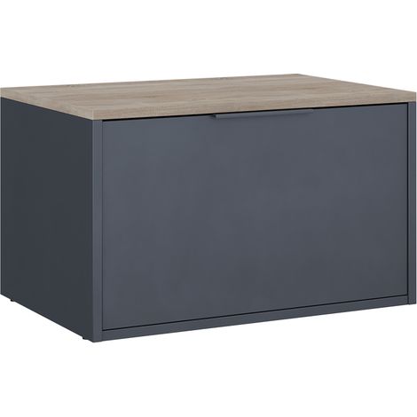 Kommode Betti, Anthrazit/Sonoma, 60 x 36 cm mit Türen, Vicco