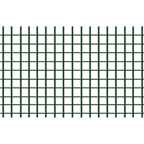 Rollo 25mt electrosoldada plast verde 0.9/1.2mm 16x16mm 100cm