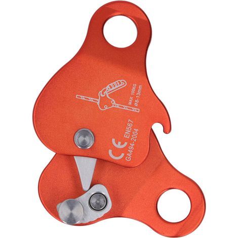 Jeffergarden Bloqueur de Corde d'Escalade en Alliage d'Aluminium Autobloquant 8‑13mm Bouchon de Bloqueur de Corde d'Escalade pour Escalade en Plein Air Alpinisme Orange (1/5)