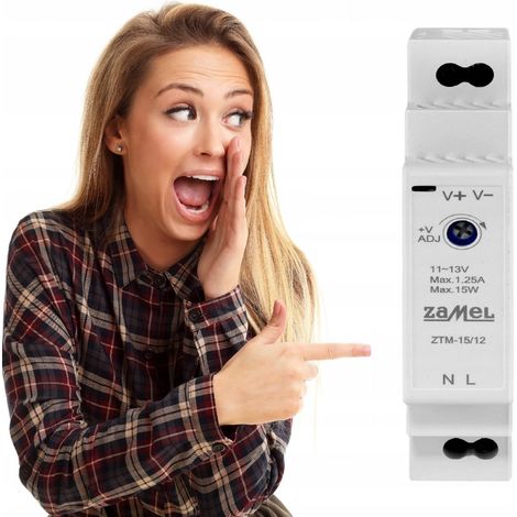 Zamel  Alimentation Impulsive ZTM-15/12 - 15W - 12V DC - Compacte - Fiable - Automatisation (1/5)