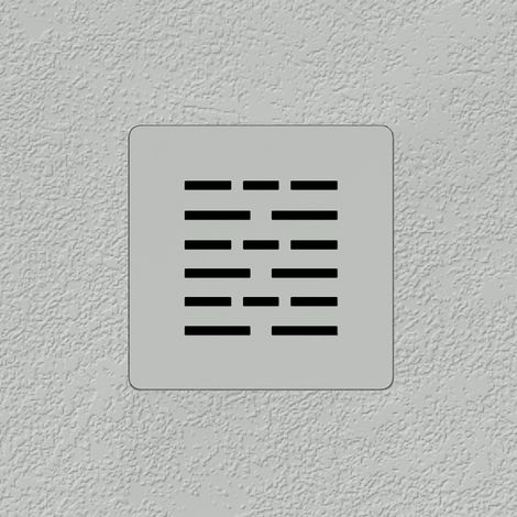 Grille en acier inoxydable pour receveurs de douche, mesures 13,8x13,8 cm couleur Gris Clair Ral 7035 (1/3)