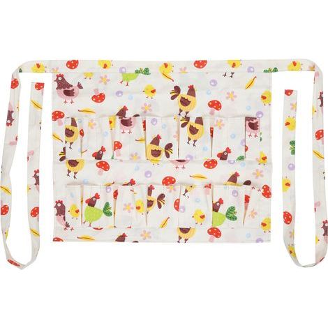 Tablier collecte œufs – multiples poches – poulet – protection – taille L (1/5)