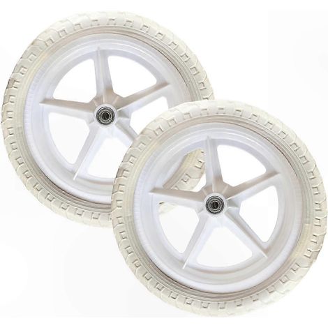Paire de roues de vélo sans chambre à air 12 pouces pour enfants, soutien cycliste, lot de 2, pneus increvables, idéal apprentissage et balade. (1/5)