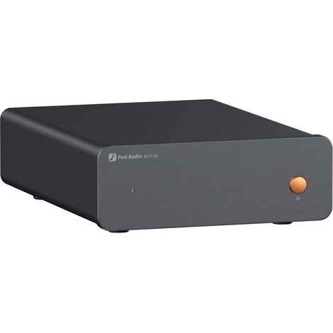 BOX X5 Préampli Phono, Mini Préamplificateur Audio Domestique pour Platine Vinyle à Cartouche MM et MC/Lecteur de Disque Phonographe/Haut-Parleurs Actifs avec Gain Réglable à 4 Niveaux (1/5)