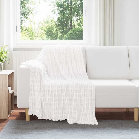 Wohndecken 6 pcs Weiß 150 x 130 cm Fleece
