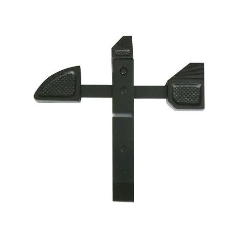 Afbat – Arrêt en acier prépeint pour portail battant – Dimensions H.230 x P.20 mm – Fixation robuste pour usage intensif