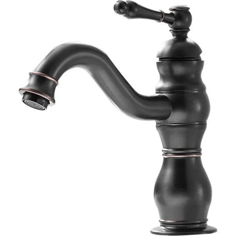 Mitigeur de lavabo rétro pivotant à 360°, robinet de salle de bain pour lavabo (1/4)