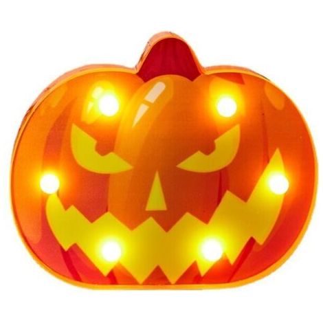 BUNTHAUS Halloween Modeling Lights Décoration, Ensemble de trois Happy Halloween Light Up, des accessoires de soirée de nuit à LED, boîte de batterie de la batterie de cordes de décoration de cordes d (1/4)