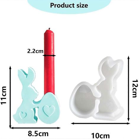 Moule pour bougeoir, moule lapin de Pâques, moule œuf de Pâques, moule en silicone œuf de Pâques, moule en silicone pour bougeoir DIY (1/5)