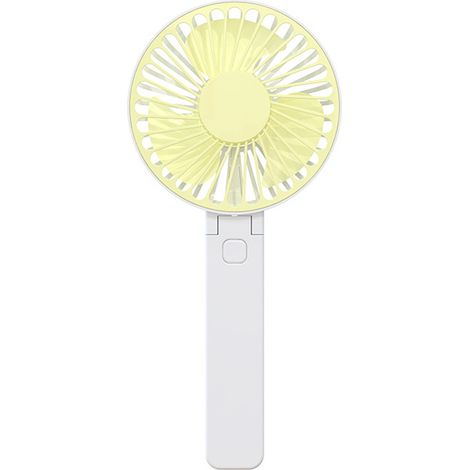 1 Ventilateur portable, pliable 180°, batterie 1200mAh, silencieux, USB, pour bureau voyage extérieur (1/5)