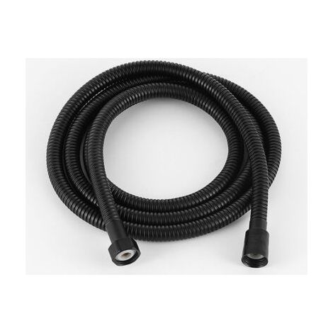 royaluxe -Tuyau de douche flexible en acier inoxydable 1 pièce 1,5 m, raccords en laiton, tuyau de pommeau de douche anti-torsion, tuyau de douche flexible - noir