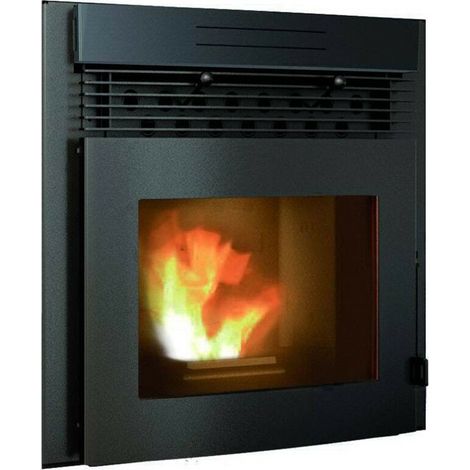Punto Fuoco – Insert cheminée à pellets ALESSIO 11 kW – Puissance 11 kW – Rendement 85% – Dimensions 70x59x62 cm – Évacuation arrière 80 mm