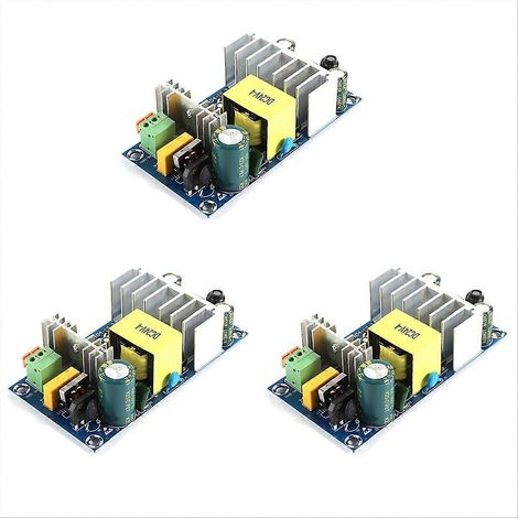 Lot de 3 modules d'alimentation à découpage AC-DC 24 V 4 A-6 A haute puissance avec protection contre les surintensités et les courts-circuits (1/5)