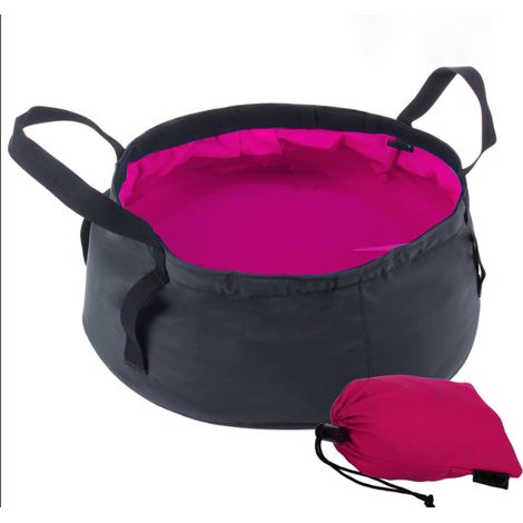 Red Folding Basin, Portable Multifunctional Collapsible Bucket Lightweight and Waterproof Collapsibl (1/4)