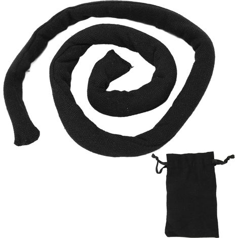 Élastiques à cheveux spiralés torsadés, attaches flexibles pour dreadlocks, queue de cheval pour cheveux épais et bouclés, noir pur. (1/5)