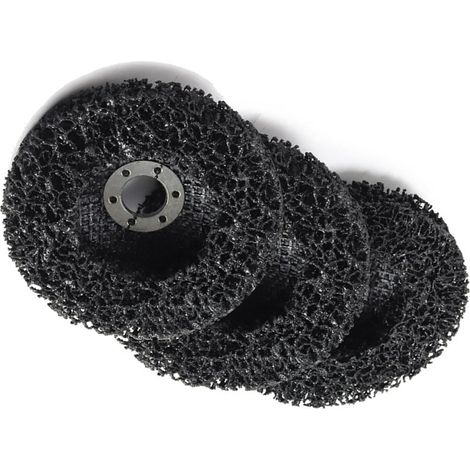 Lot de 3 disques de ponçage élastiques en résine de 11,4 cm (4,5 po) pour le décapage de la peinture et de la rouille, pour bois, métal et pierre. Poids : 85 g. (1/5)