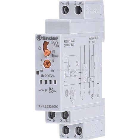 Relé de luz de escalera modular Finder 1471 FIN14718230