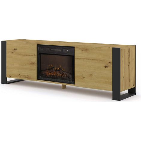TV-Schrank Mondi 180 cm mit Kamin Eiche Artisan