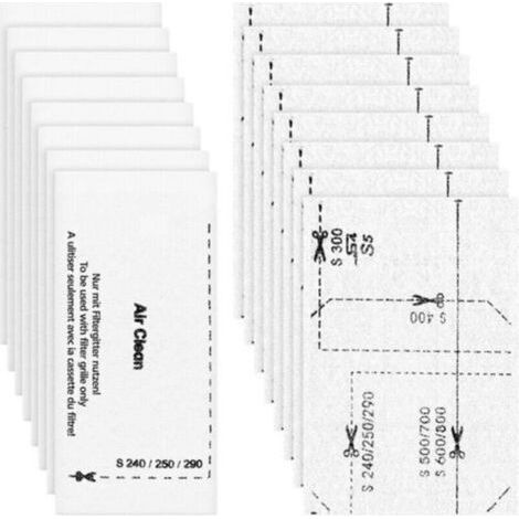 Lot de 16 filtres pour aspirateur Miele [Compact C1 & C2, Complete C2 & C3, S8340] 8 filtres de protection du moteur et 8 filtres d'évacuation filtres de rechange compatibles avec les aspirateurs (1/5)