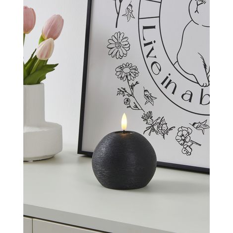Eglo LED Kerze Leskino warmweiß 10 x Ø 10 cm schwarz