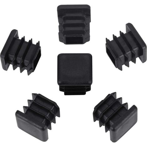 Lntyq 20 pcs Bouchon pour Pied de Chaisse,Bouchon pour Tuyau Carré, Capuchon pour Poteau Carré en Plastique pour Pieds de Meuble Trampoline Armoire Étagère Chaise, 13  13mm