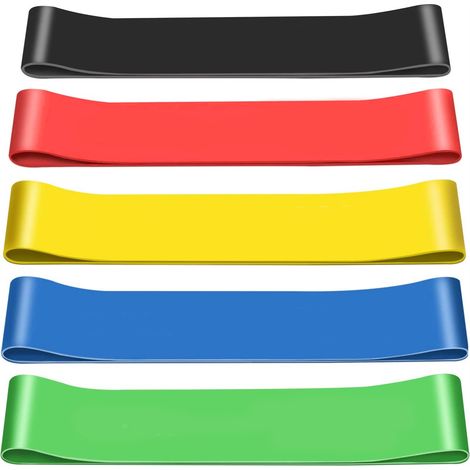 Set mit 5 Fitness-Minibändern