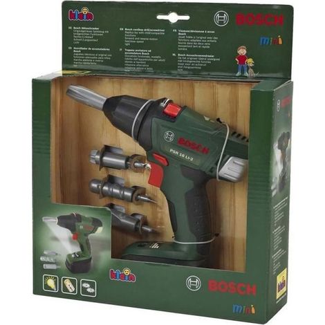 Perceuse-visseuse électronique Bosch II – 2 vitesses – 4 mèches interchangeables – Pour petits travaux – Moteur performant – Klein (1/5)