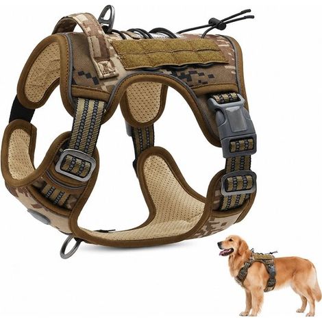 Harnais anti-traction pour chien, réglable et réfléchissant, matériau durable, pour chiens de taille moyenne et grande, taille XL, tour de poitrine 66 à 107 cm (1/5)