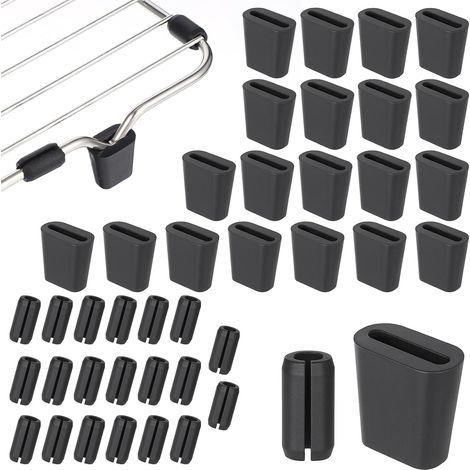 120 almohadillas protectoras de malla metálica para rejilla de fregadero de cocina, almohadillas de goma antideslizantes para rejilla de fregadero (negras) (1/5)