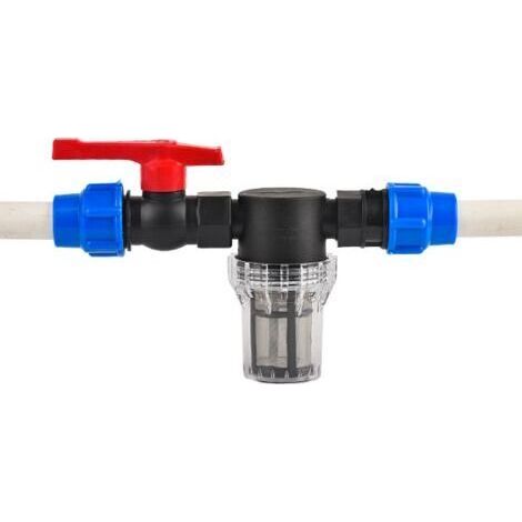 Tuyau d'eau en PVC, filtre à connexion rapide, accessoires IBC, système d'irrigation de jardin, filtre PE 25mm (1/2)