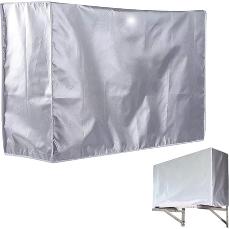 1 Housse Climatiseur Extérieur,84x57x31cm,Polyester Armé,Imperméable,Résistante UV,Neige Vent Poussière,Unité 1.5P