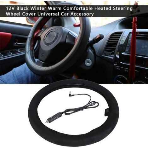 CW01461-Couvre Volant Chauffant Accessoires de Voiture Universels Confortable pour Hiver 12V---SHY (1/4)