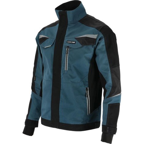 Sweat-shirt turquoise et noir avec empiècements extensibles, taille S, CE, Lahti