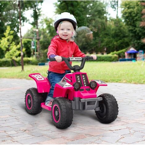 Quad elettrico per bambini 70,5 x 42,5 x 46,5 cm rosa, LED, marcia avanti/retromarcia (1/5)