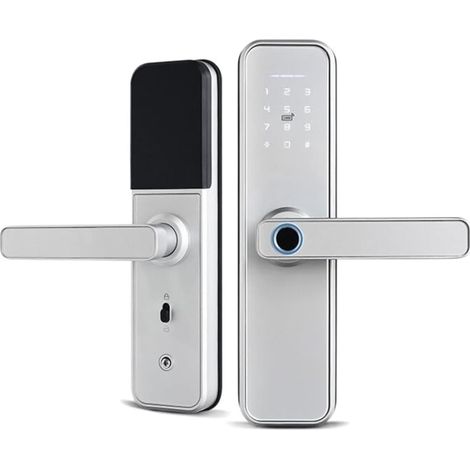 Verrouillage intelligent WIFI Serrure de porte intelligente Cerradura Inteligente, mot de passe du clavier tactile, empreinte digitale avec verrou de porte numérique Fechadura Serrure de porte d'entré (1/5)