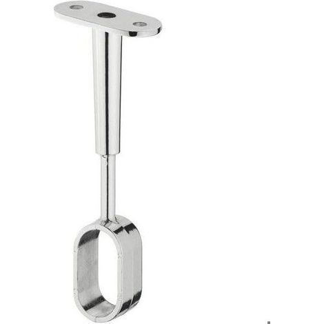 Support central pour tringle de penderie à fixation plafond Support pour tringle ovale Fixation pour tringle à vêtements (1/5)