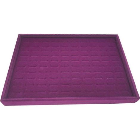 Plateau de présentation pour bijoux à 100 emplacements, boîte de rangement pour bagues, plateau d'exposition pour bagues (1/5)