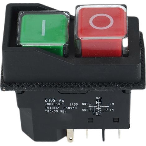 Interrupteur magnétique marche/arrêt étanche 250 V 16 A KLD28 à 5 broches pour établi (1/5)