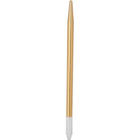 Kit de stylo microblading semi-permanent pour sourcils, eye-liner et lèvres, manuel, couleur or - outil de tatouage professionnel (1/5)