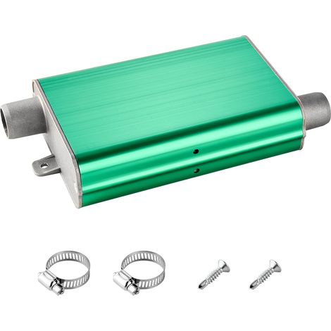 VEVOR Silencieux de Chauffage Diesel de 24 mm, Reducteur de Bruit de Rechauffeur de Stationnement en Alliage deAluminium, avec 2 Pinces et Vis, pour Chauffages de 2 kW, 5 kW et 8 kW, Entretien