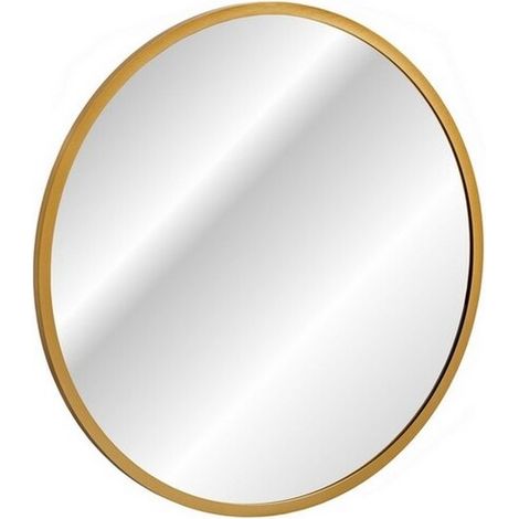 Spiegel Badezimmer LED rund golden 60x60 cm Design