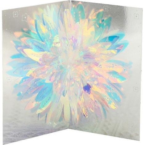 Carte de vœux avec enveloppe, motif floral 3D scintillant, carte créative pour les fêtes (1/5)
