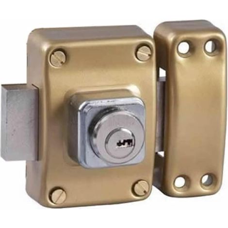 Verrou Alpha 2 entrées Cylindre 45 mm ø 22 mm Doré (1/3)