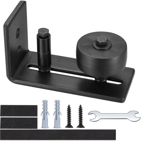 RHG Guide de Plancher Porte Coulissante, 8 en 1 Guide de Plancher de Porte de Grange, Rouleau Réglable Guide au Sol pour Portes Coulissantes (1/5)