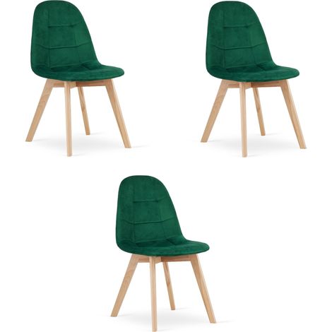 Bora-Sessel – dunkelgrüner Samt x 3 (1/5)