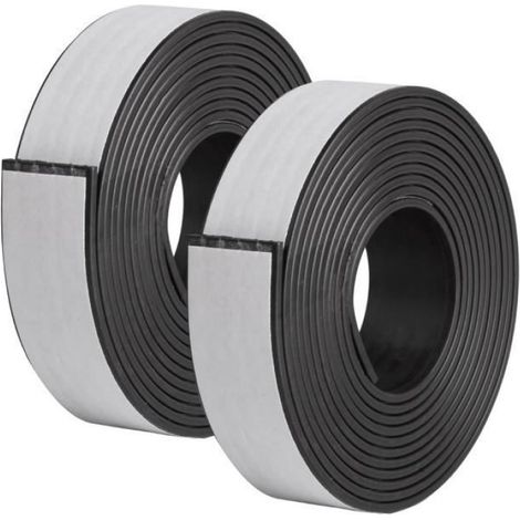 Ruban Magnétique Autocollant - A+ B Ultra Puissant - Pack de 2 rouleaux - 20mm x 2m - Adhésif 3M (1/5)