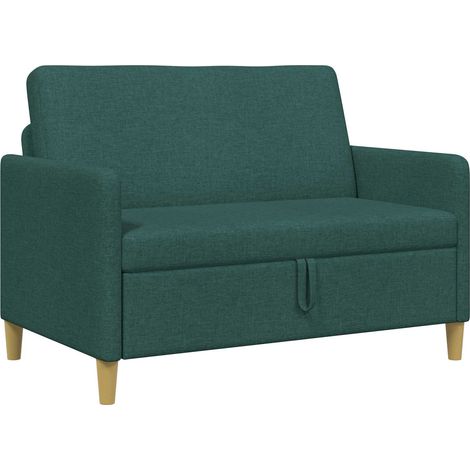 Sofá con almacenamiento Verde oscuro 122 x 78 x 87 cm Poliéster vidaXL