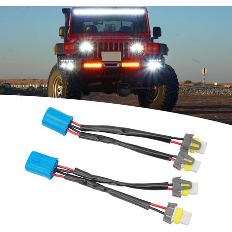 Zwei 9007 Stecker auf 9005/9006 Buchse (1 auf 2) Adapterkabel, geeignet für LED-Kabelbuchsen in Lieferwagen und Pickups (1/5)