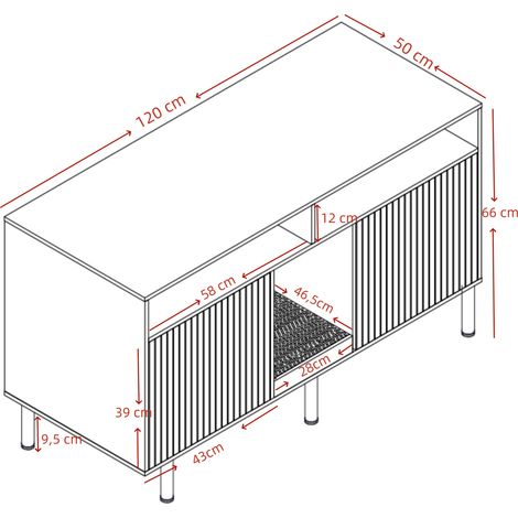 Meuble toilette chat avec tapis anti-sable, armoire pour litière avec étagère, buffet animalerie/TV, sans bac à litière, 120x50x66cm, blanc (1/5)